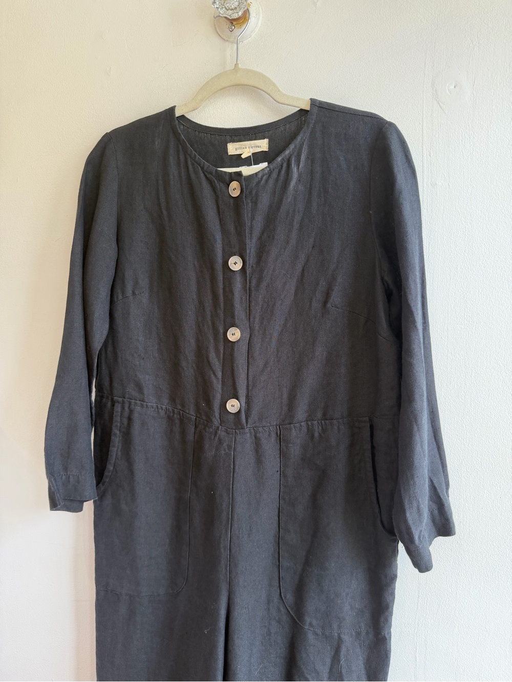 Gillian Stevens Women's Black Button-Front Jumpsuit - Picture 3 of 3